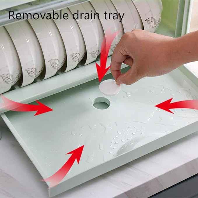 Kitchen countertop storage rack drainer