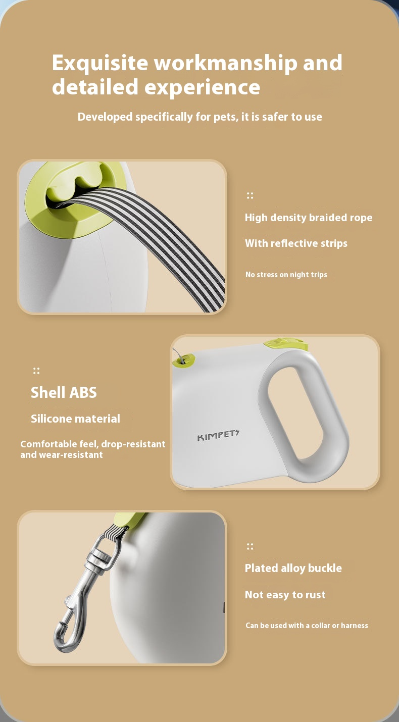 Pet Hand Holding Rope Retractable And Controllable Safe And Explosion Protective