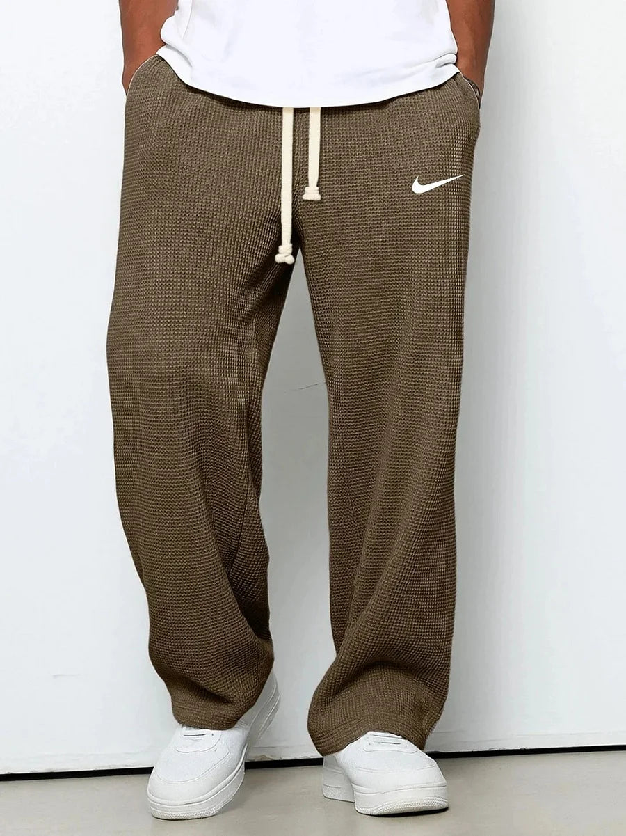 Men's Casual Textured Sports Trousers for Autumn/Winter