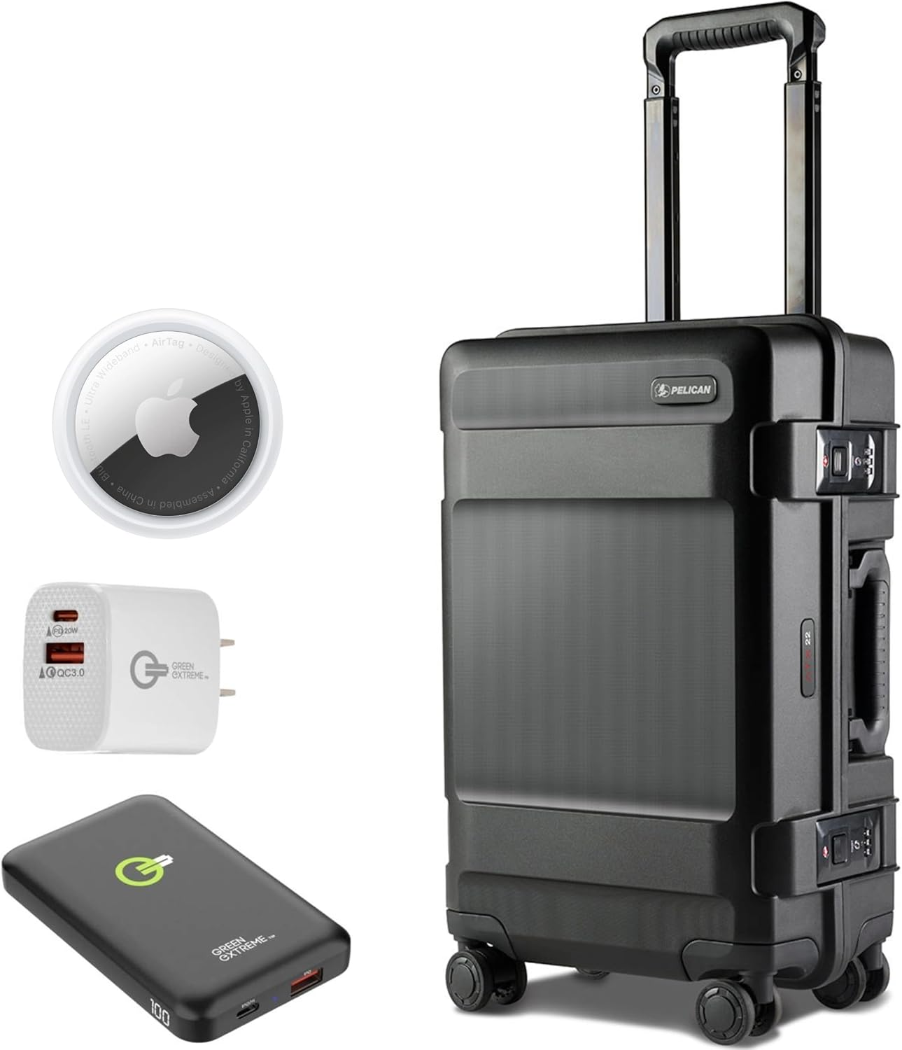 22-inch Waterproof Hardside Travel Case with Wheels