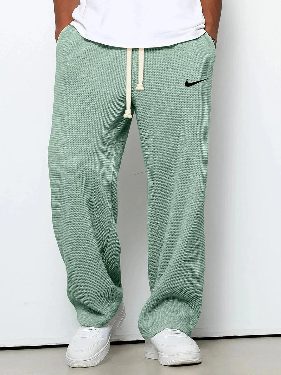 Men's Casual Textured Sports Trousers for Autumn/Winter