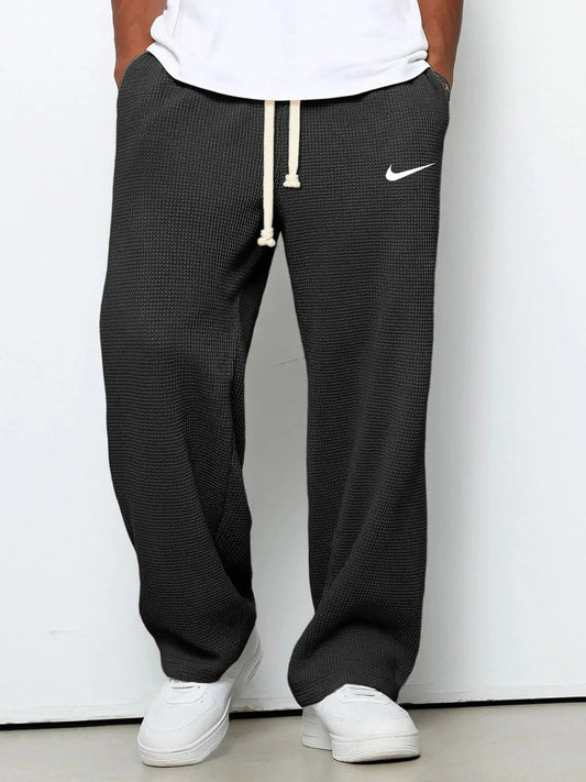 Men's Casual Textured Sports Trousers for Autumn/Winter