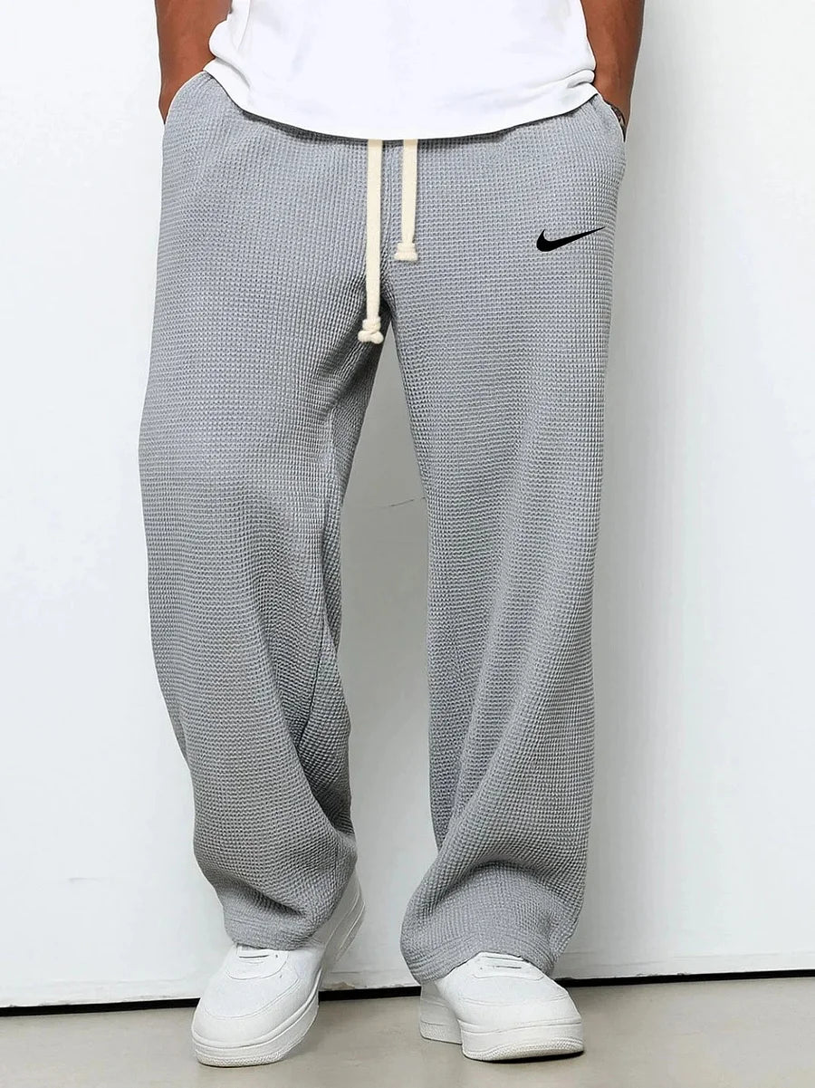 Men's Casual Textured Sports Trousers for Autumn/Winter