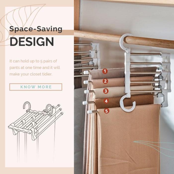 Adjustable Foldable Hanging Pants Rack