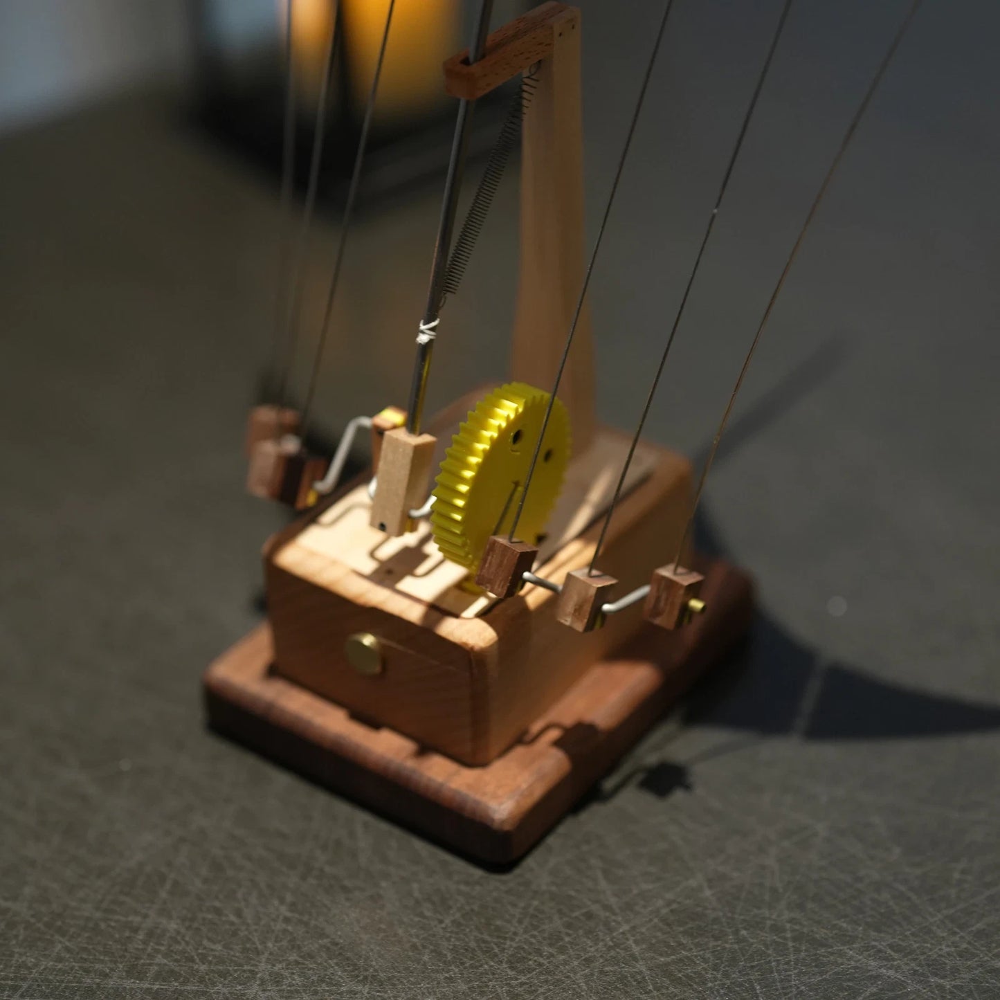 Handcrafted Wooden Manta Ray Automaton